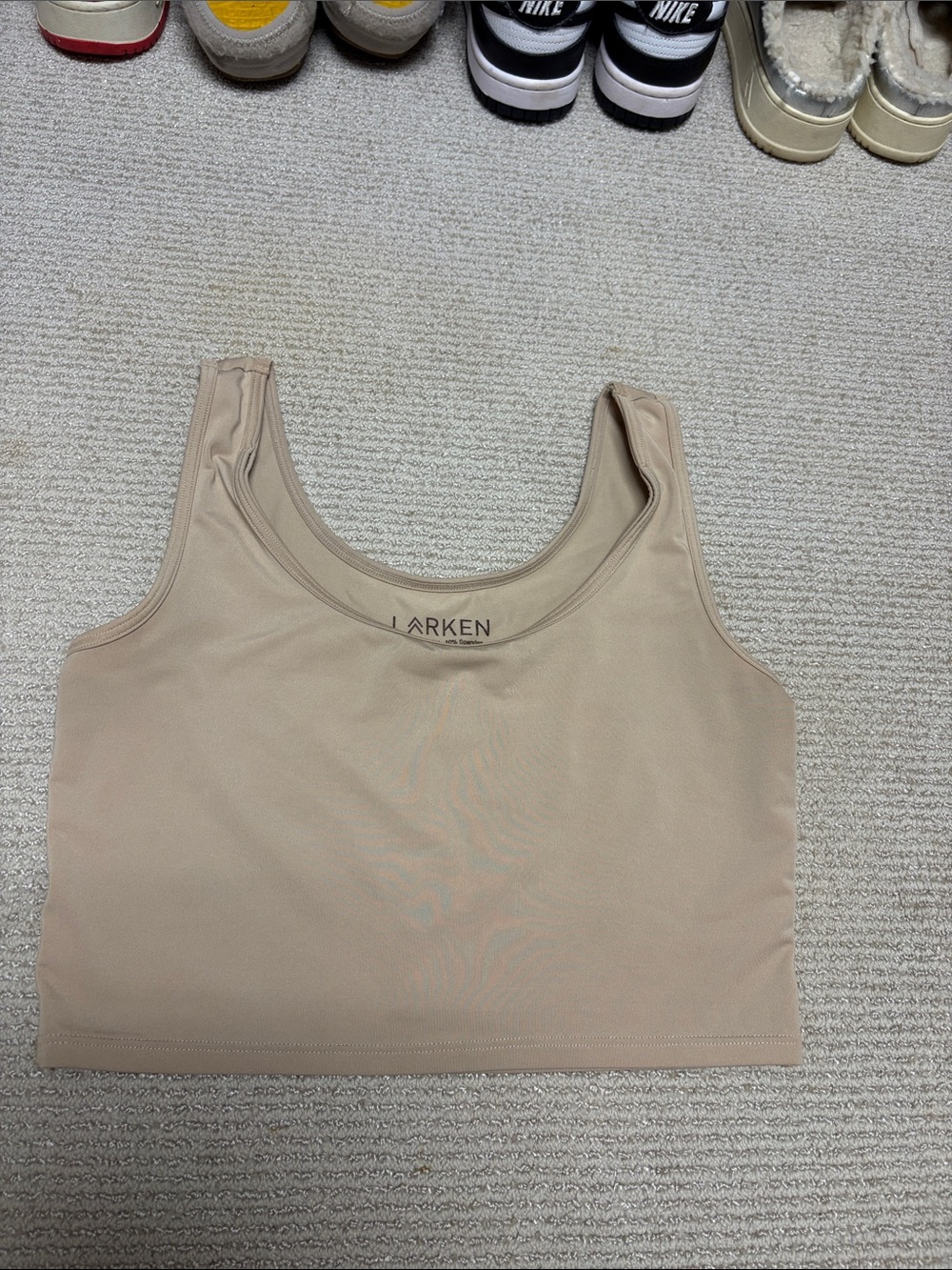 Larken Neutral Beige Crop Tank Top